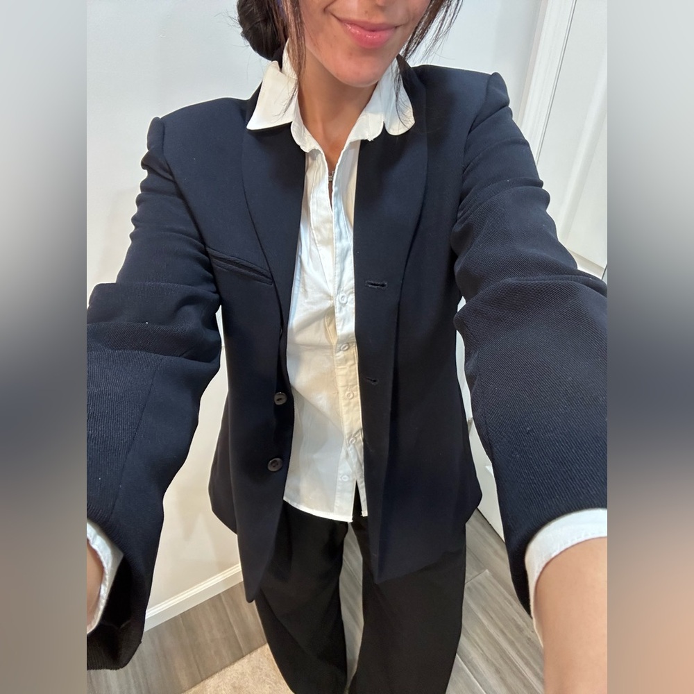 Navy Structured Blazer